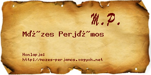 Mózes Perjámos névjegykártya